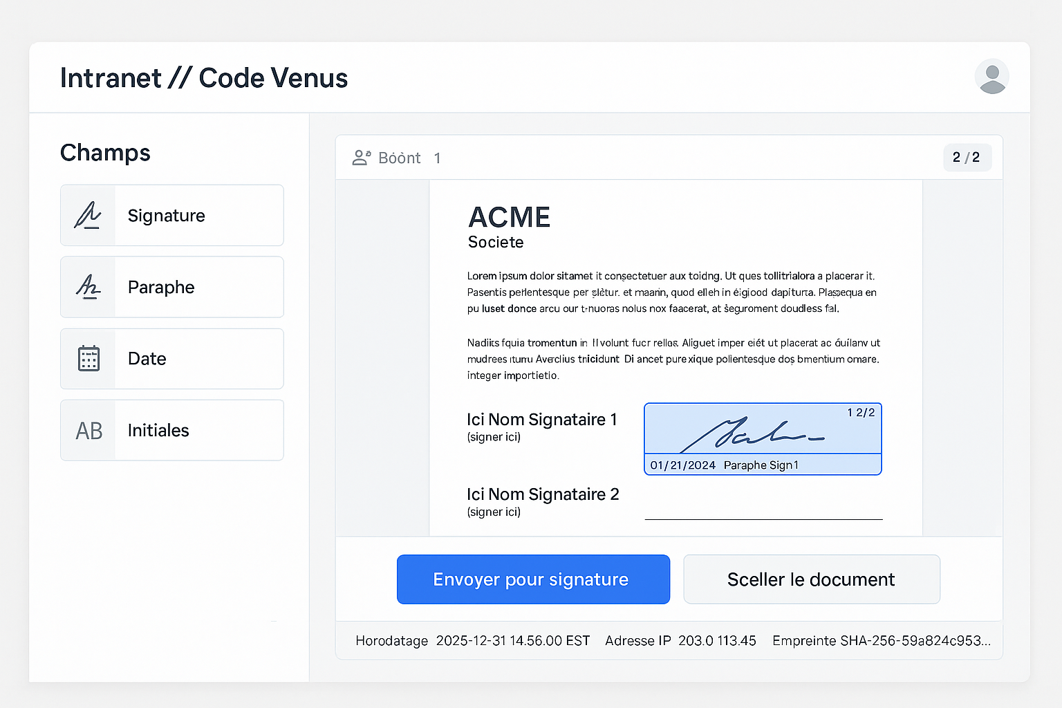 Signature electronique